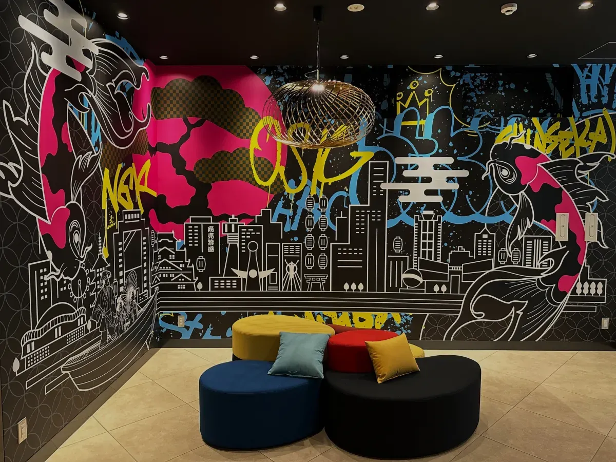 飯店公共空間融合大阪在地元素的設計細節